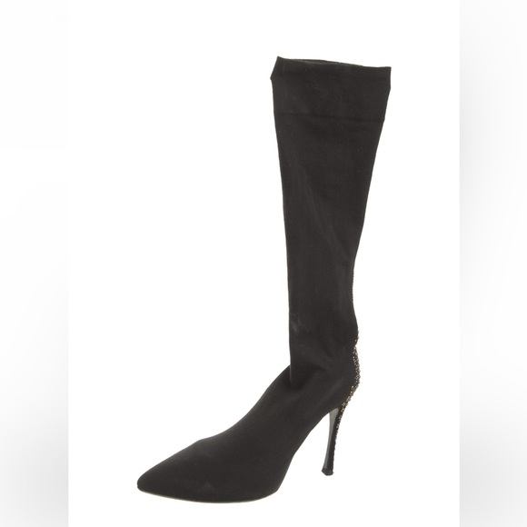 René Caovilla Mid-Calf Embellished Sock Boots - Picture 2 of 4